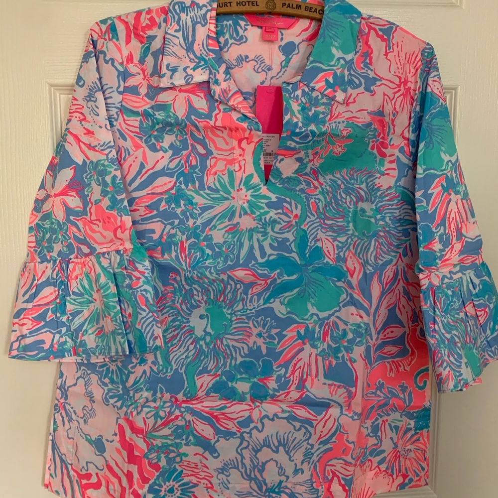 Blue Peri Viva La Lilly Ginger Top